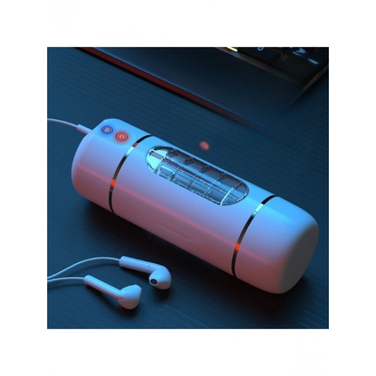 10 Mod Titreşimli Sesli Akıllı Mastürbatör Pilli Beyaz 10 Mod Titreşimli Sesli Akıllı Mastürbatör Pilli Beyaz