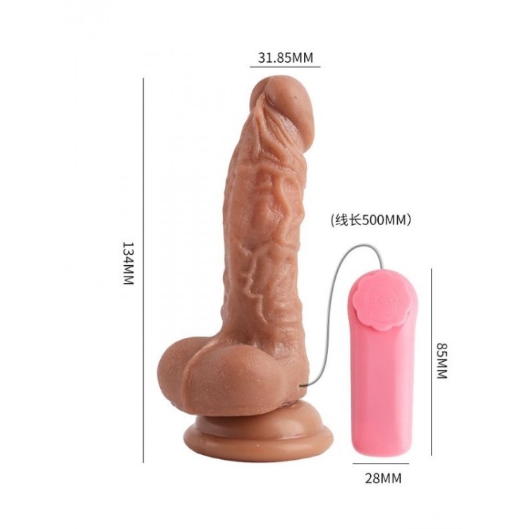 Censan 13.4 Cm Kablolu Kumandalı Dildo Vibratör