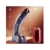 Censan 26 cm Black Giant XXL Gerçekçi Silikon Dildo – Güçlü Vakum Tabanlı, Kalın ve Esnek Tasarım