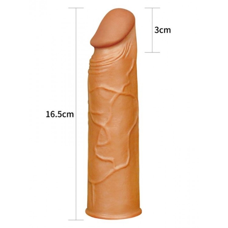 Censan Add 1" Pleasure X Tender Penis Sleeve Brown