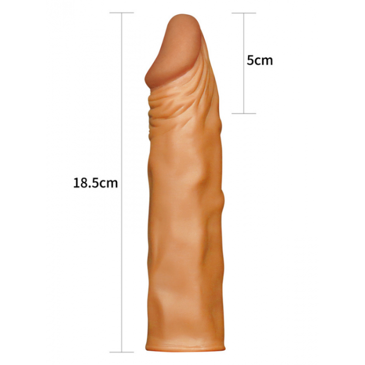 Censan Add 2" Pleasure X Tender Penis Sleeve Brown