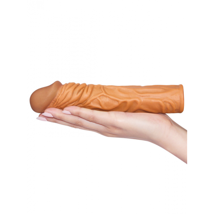Censan Add 2" Pleasure X Tender Penis Sleeve Brown
