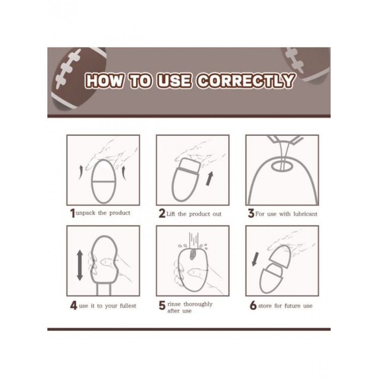 Censan Amerikan Futbol Topu Mastürbatör