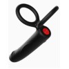 Censan Çift Penis Halkalı Titreşimli Prostat Masaj Aleti ve Dildo Vibratör - Geciktirici Etkili & Testis Uyarıcı Esnek Silikon Anal Plug