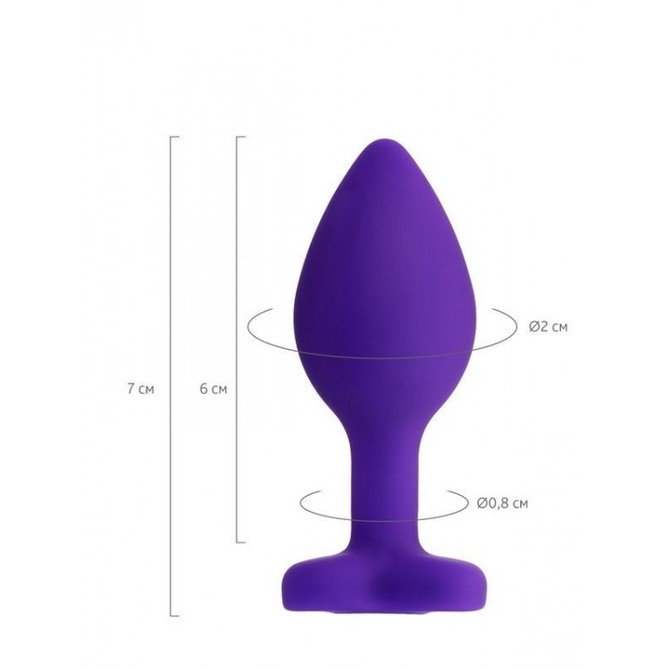 Censan Diamond Heart Anal Plug Mor 7 cm 18 g Censan Diamond Heart Anal Plug Mor 7 cm 18 g