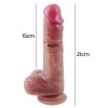 Censan Gerçekçi Tasarımlı Vakum Tabanlı Silikon Dildo 21 cm