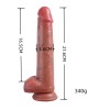 Censan Gerçekçi Tasarımlı Vakum Tabanlı Silikon Dildo 21,6 cm