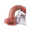 Censan Gerçekçi Tasarımlı Vakum Tabanlı Silikon Dildo 21,6 cm