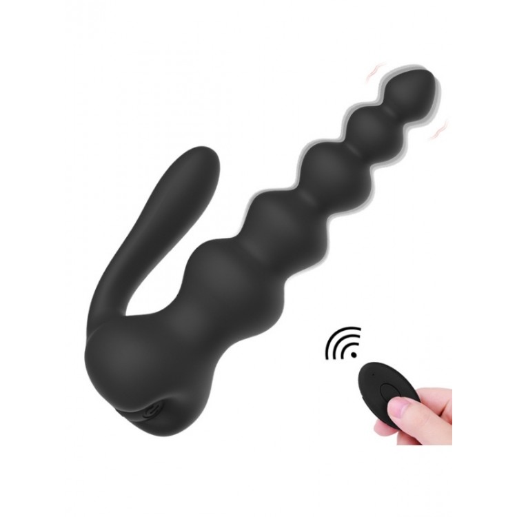 Censan Neue 10 Fonksiyonlu Titreşimli Anal Boncuklu Plug – Kablosuz Kumandalı