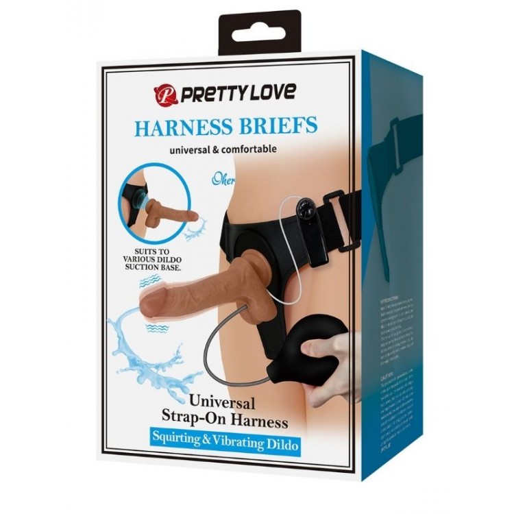 Censan Oher Fışkırtmalı & Titreşimli Belden Bağlamalı Dildo Vibratör