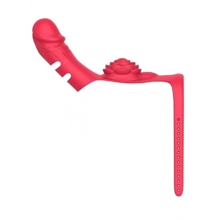 Censan Parmak takılabilir fiziksel dildo + Gül Titreşimli 2'si 1 arada yeni tasarım parmak vibratörü