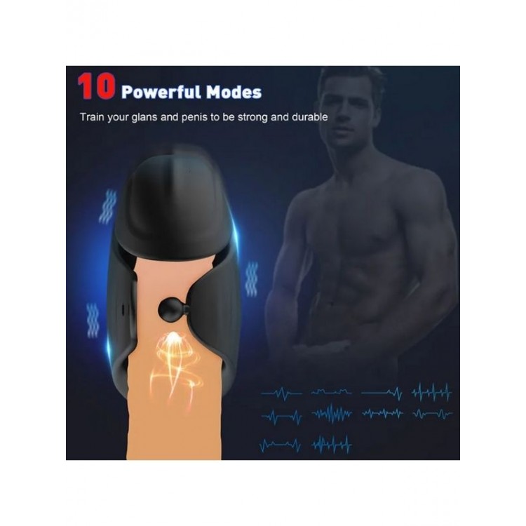 Censan Penis Massager Super Shock Glans Exerciser Titreşimli Mastürbatör