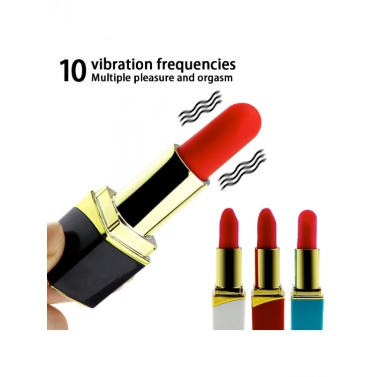 Censan Ruj Şeklinde Mini Vibratör – 10 Mod, Şarjlı, Gizli Tasarım, Güçlü Titreşim