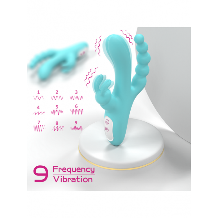 Censan S-Hande 3'ü 1 Arada Tavşan Vibratör – Mavi
