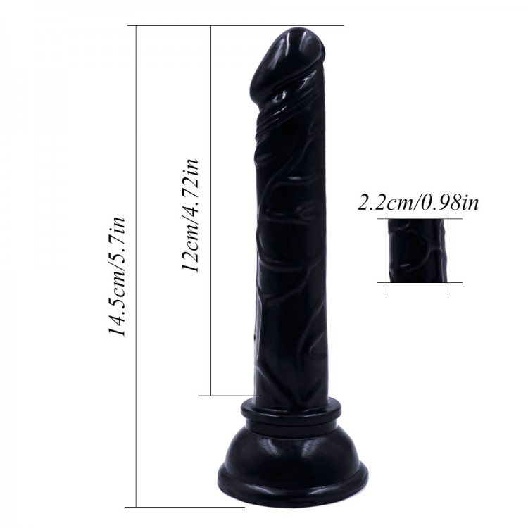 Censan Siyah Renk Gerçekçi 15CM Anal Dildo