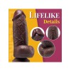 Censan Siyah SuperLove Realistik Dual Density Dildo – 21 cm Güçlü Emme Tabanlı Vücut Dostu Silikon