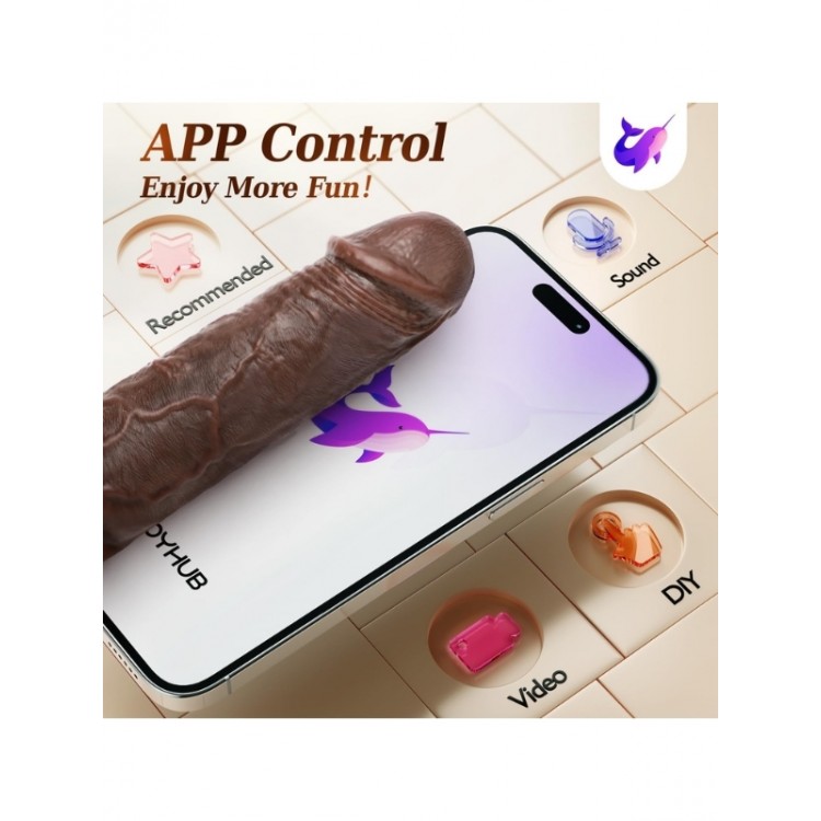 Censan Telefon Kontrollü Melez Renkte Titreşimli Penis Kılıfı