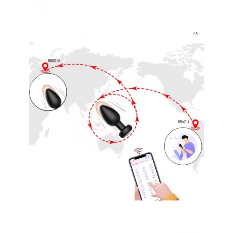 Censan Telefon Kontrollü Titreşimli Anal plug 1