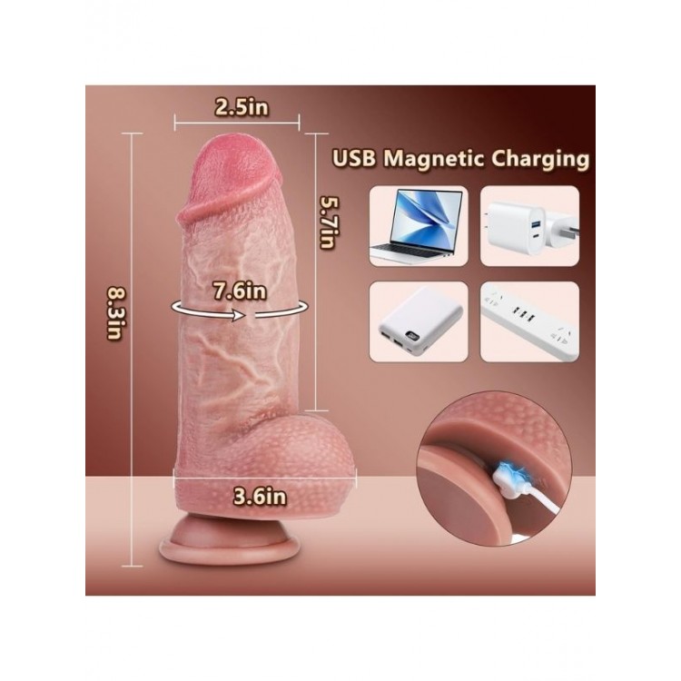 Censan Thrusting Huge Thick Dildo Vibratör 21 Cm