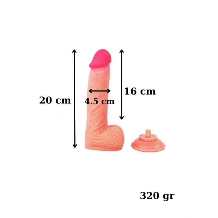 Censan Ultra Gerçekçi 20 Cm Kıkırdaklı Dildo