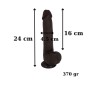 Censan Ultra Gerçekçi 24 Cm Brown Melez Kıkırdaklı Dildo