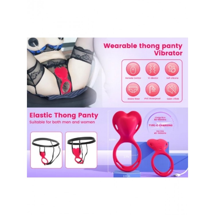 Censan Uzaktan Kumandalı Giyilebilir Panty Vibratör – Çift Uyarım, 10 Mod, Şarjlı, Sessiz, IPX6