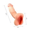 Censan Vajina Girişli Dolgulu Realistik Penis Kılıfı Mastürbatör 20CM