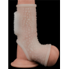 Censan Vibrating Drip Knights Ring with Scrotum Sleeve (Beyaz)