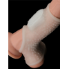 Censan Vibrating Drip Knights Ring with Scrotum Sleeve (Beyaz)