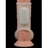 Censan Vibrating Drip Knights Ring with Scrotum Sleeve (Beyaz)