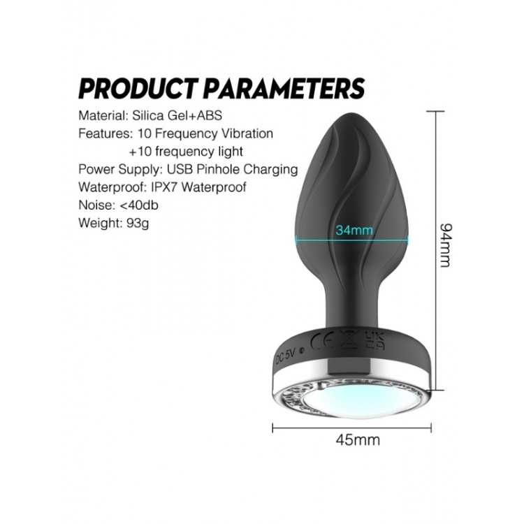 Censan Ycxydr Telefon Kontrollü Titreşimli Anal plug Censan Ycxydr Telefon Kontrollü Titreşimli Anal plug