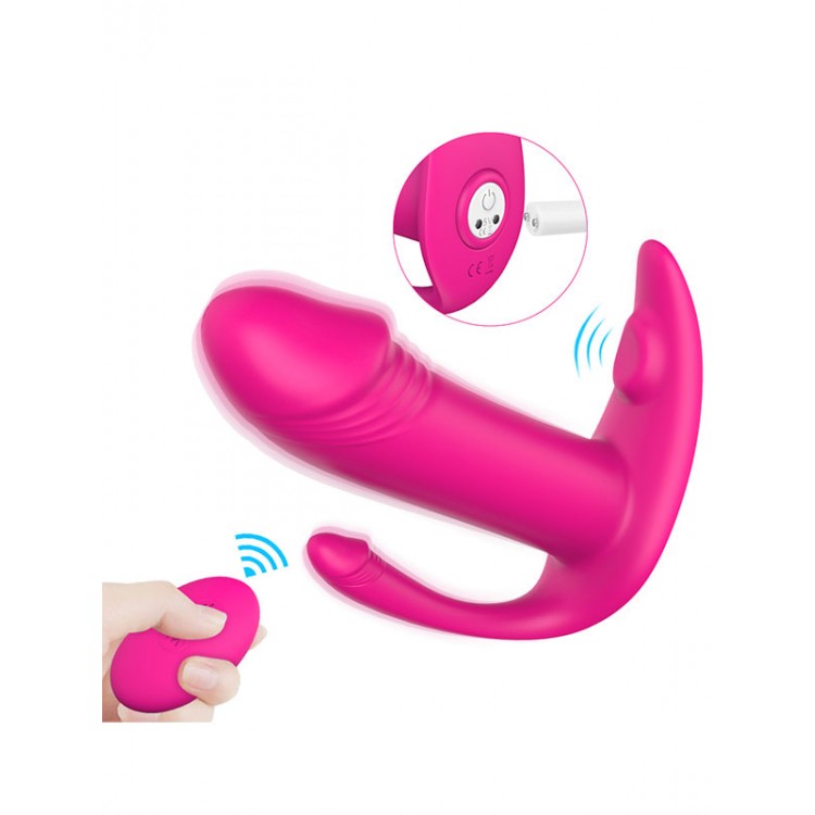 Didi G-Noktası ve Klitoris Emiş Özellikli Kumandalı Vibratör