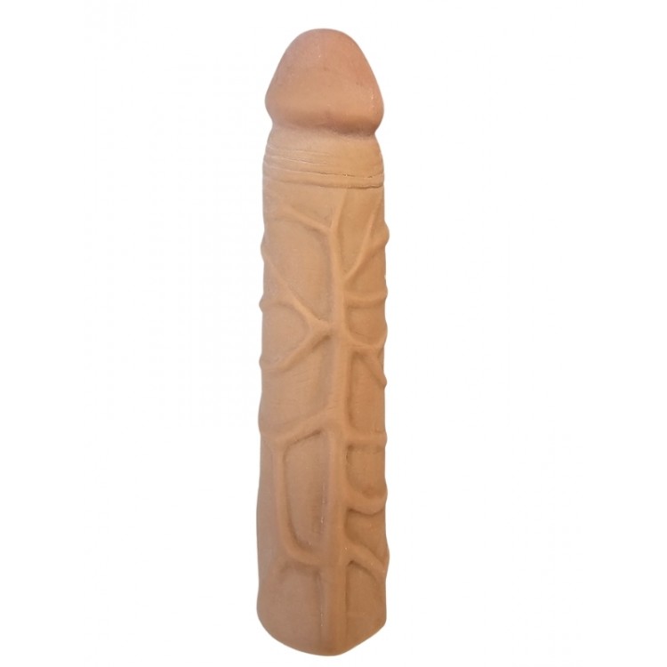 Gerçekçi Melez Penis Kılıfı Et Dokusunda 17 cm
