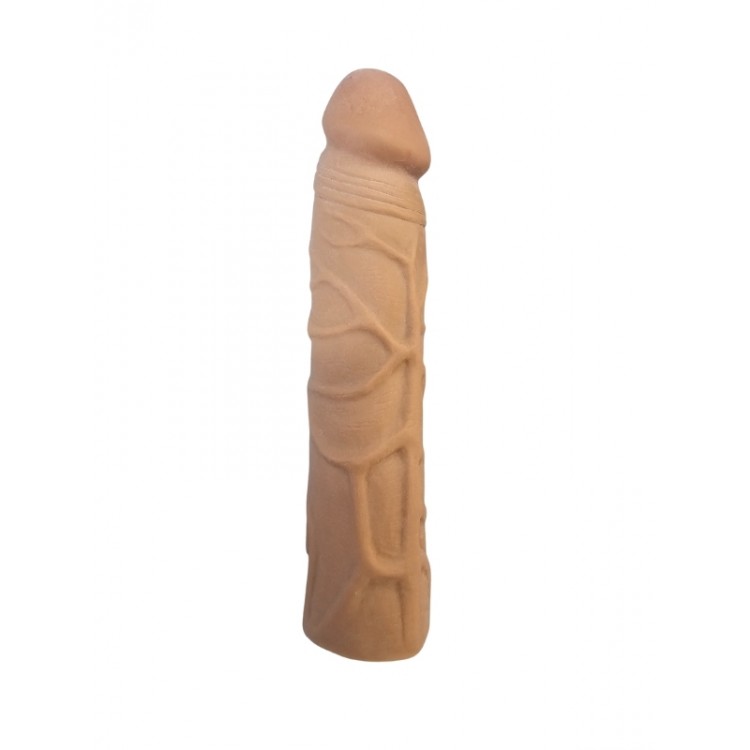 Gerçekçi Melez Penis Kılıfı Et Dokusunda 17 cm