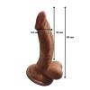 Gerçekçi Testisli Melez Dildo 16 cm