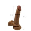 Gerçekçi Testisli Melez Dildo 18 cm