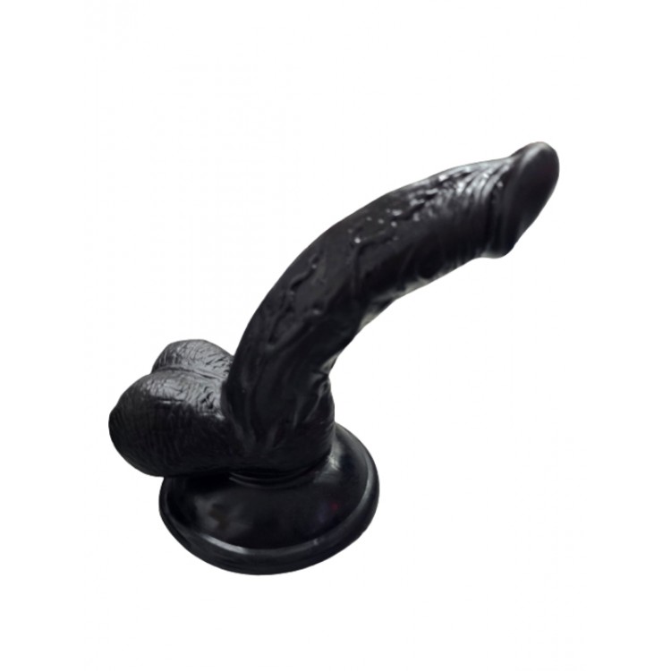 Gerçekçi Testisli Siyah Dildo 16 cm Gerçekçi Testisli Siyah Dildo 16 cm