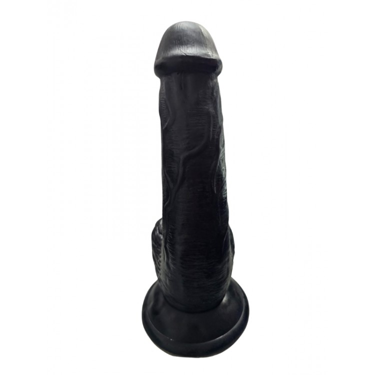 Gerçekçi Testisli Siyah Dildo 19 cm Gerçekçi Testisli Siyah Dildo 19 cm