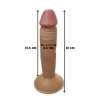 Gerçekçi Testissiz Melez Dildo 18 cm