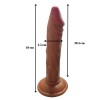 Gerçekçi Testissiz Melez Dildo 21 cm