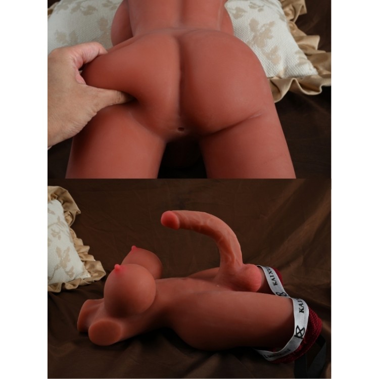 L-Join Gerçekçi 5.5 Kg Brown (Melez) Yarım Vücut Trans Vajina Mastürbatör Dildo