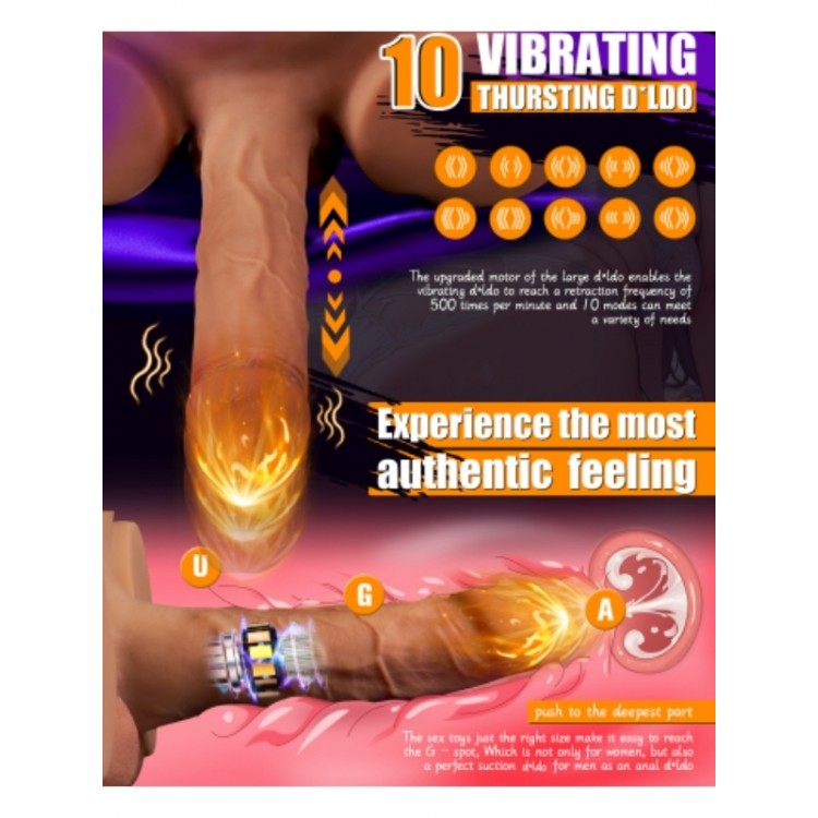 L-Join Gerçekçi İleri Geri Haraketli Titreşimli 5 Kg Kalça Vajina Dildo Mastürbatör