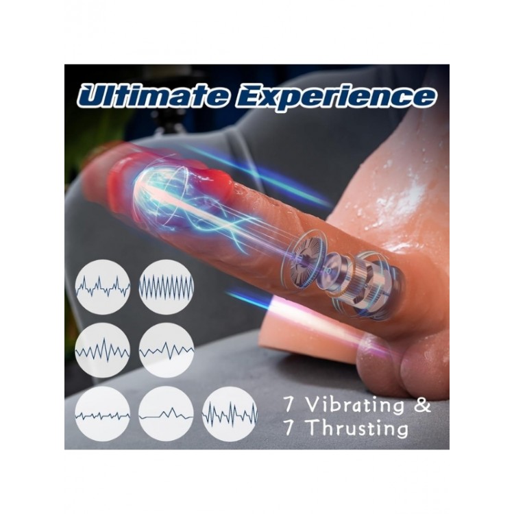 L-Join Gerçekçi Titreşimli, İleri Geri Penis Haraketli 9 Kg Trans Yarım Vücut Mastürbatör Dildo