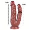 Noctis 19cm Kahverengi Çiftli Dildo No:76