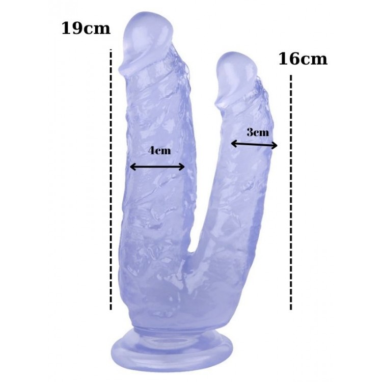 Noctis 19cm Mor Çiftli Dildo No:76 Noctis 19cm Mor Çiftli Dildo No:76