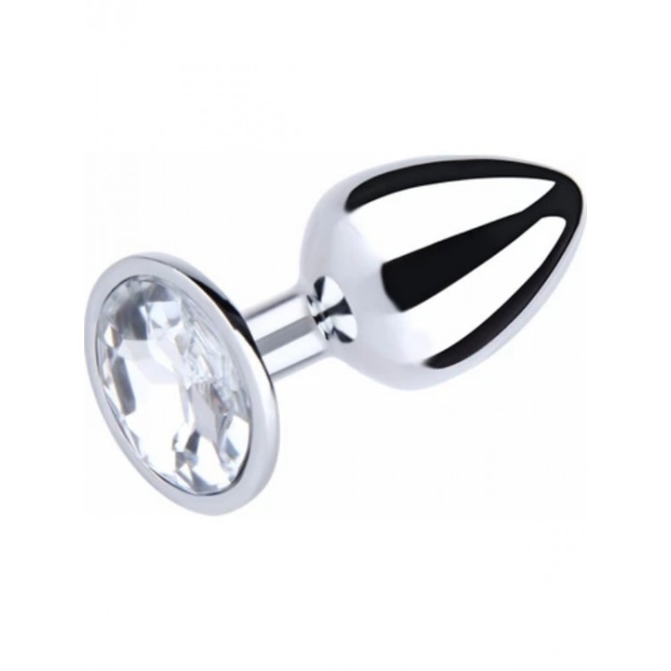 Paslanmaz Çelik Anal Plug Tıkaç Beyaz Taşlı