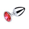 Paslanmaz Çelik Anal Plug Tıkaç Kırmızı Taşlı
