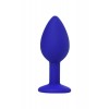 ToDo by Toyfa Brilliant anal kılıf, silikon, mavi, beyaz kristalli 7 cm, Ø 2,8 cm, 26 g