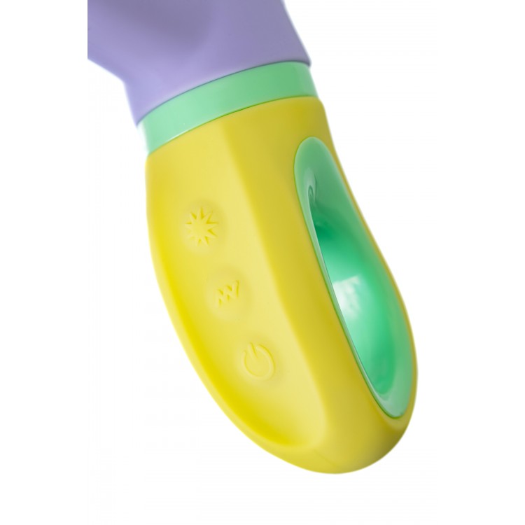Flovetta WISTERIA Klitoral Uyarıcılı G Noktası Vibratörü, Silikon, Mor, 18.5 cm