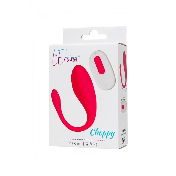 L'EROINA by TOYFA CHOPPY Uzaktan Kumandalı Mini Vibratör, Silikon, Pembe, 21 cm L'EROINA by TOYFA CHOPPY Uzaktan Kumandalı Mini Vibratör, Silikon, Pembe, 21 cm